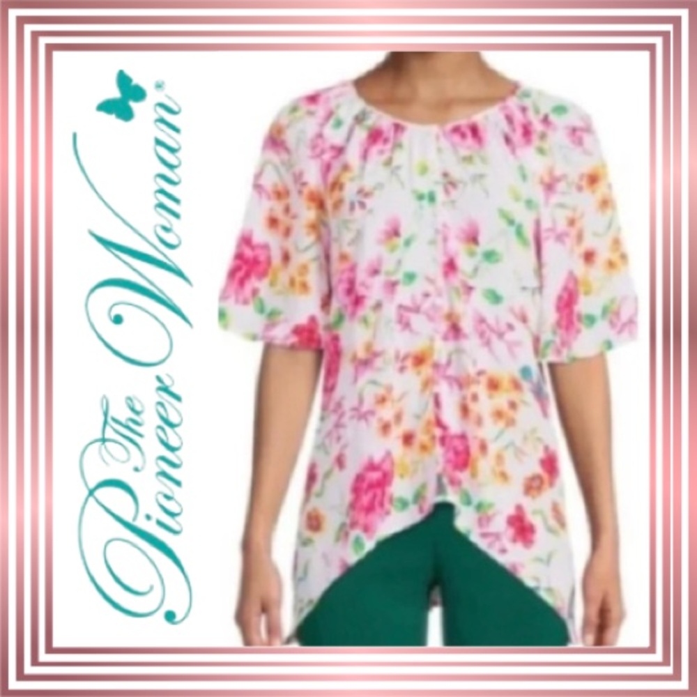 EUC!! THE PIONEER WOMAN V-Neck Pull-Over Top